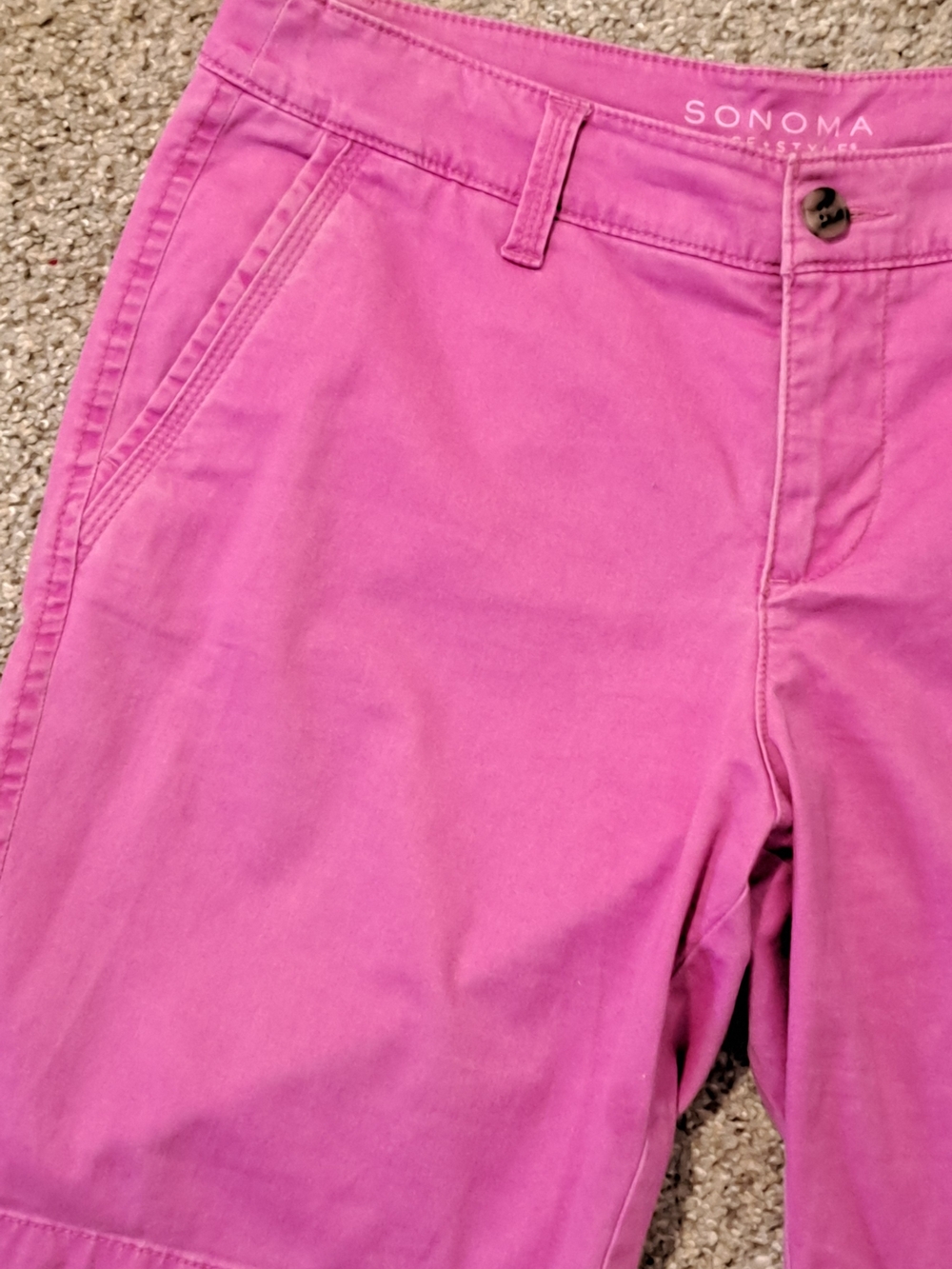 Sonoma Pink High Waist Women’s Shorts Misses Size 10 - Picture 6 of 7